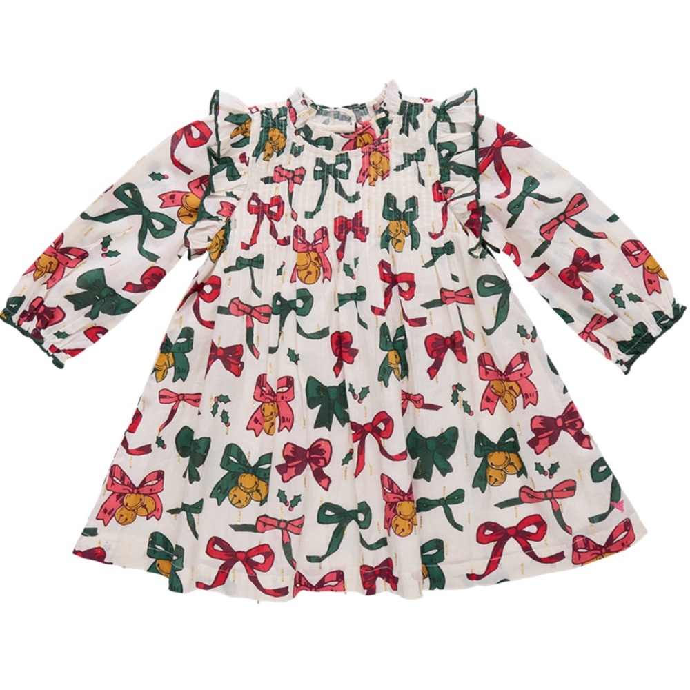 Pink Chicken Jaipur baby dress with matching bloomers